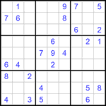 Судоку 9х9 #1042 очень трудный