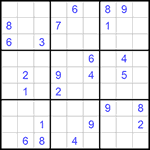 Судоку 9х9 #1044 очень трудный