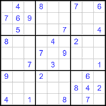 Судоку 9х9 #1045 очень трудный