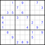 Судоку 9х9 #1046 очень трудный