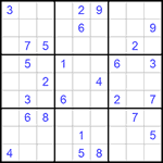 Судоку 9х9 #1047 очень трудный