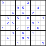 Судоку 9х9 #1048 очень трудный
