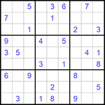 Судоку 9х9 #1049 очень трудный