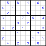 Судоку 9х9 #1051 очень трудный