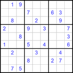 Судоку 9х9 #1052 очень трудный