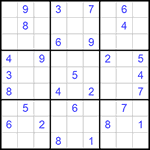 Судоку 9х9 #1053 очень трудный