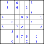 Судоку 9х9 #1054 очень трудный