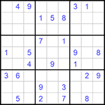 Судоку 9х9 #1055 очень трудный
