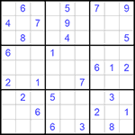 Судоку 9х9 #1056 очень трудный