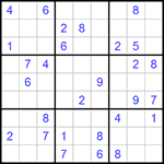 Судоку 9х9 #1057 очень трудный