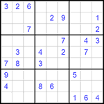 Судоку 9х9 #1058 очень трудный