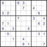 Судоку 9х9 #1060 очень трудный