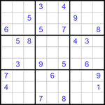 Судоку 9х9 #1063 очень трудный