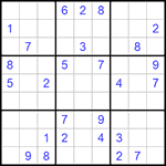 Судоку 9х9 #1065 очень трудный