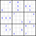 Судоку 9х9 #1066 очень трудный