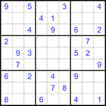 Судоку 9х9 #1067 очень трудный