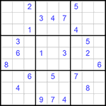 Судоку 9х9 #1070 очень трудный