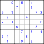 Судоку 9х9 #1071 очень трудный