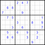 Судоку 9х9 #1073 очень трудный