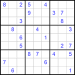 Судоку 9х9 #1075 очень трудный