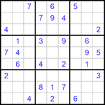 Судоку 9х9 #1076 очень трудный