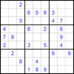 Судоку 9х9 #1079 очень трудный