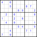 Судоку 9х9 #1080 очень трудный