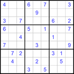 Судоку 9х9 #1081 очень трудный