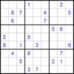 Судоку 9х9 #1082 очень трудный