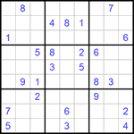 Судоку 9х9 #1084 очень трудный