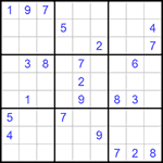 Судоку 9х9 #1085 очень трудный