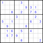 Судоку 9х9 #1086 очень трудный