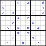 Судоку 9х9 #1087 очень трудный