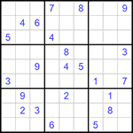 Судоку 9х9 #1090 очень трудный