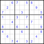 Судоку 9х9 #1091 очень трудный