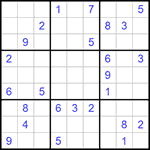 Судоку 9х9 #1093 очень трудный