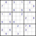 Судоку 9х9 #1095 очень трудный