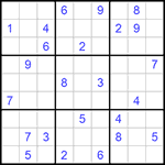 Судоку 9х9 #1096 очень трудный