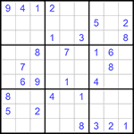 Судоку 9х9 #1097 очень трудный