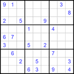 Судоку 9х9 #1102 очень трудный