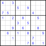 Судоку 9х9 #1103 очень трудный