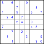 Судоку 9х9 #1106 очень трудный