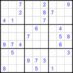 Судоку 9х9 #1107 очень трудный