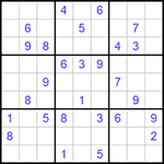 Судоку 9х9 #1108 очень трудный