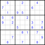 Судоку 9х9 #1109 очень трудный