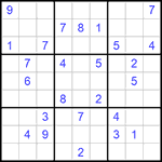 Судоку 9х9 #1111 очень трудный