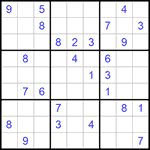 Судоку 9х9 #1114 очень трудный