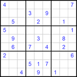 Судоку 9х9 #1115 очень трудный