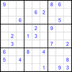 Судоку 9х9 #1116 очень трудный