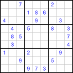 Судоку 9х9 #1120 очень трудный